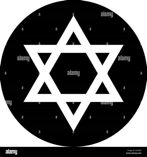 Star of David icon Jewish tradition biblical symbol isolated vector ...