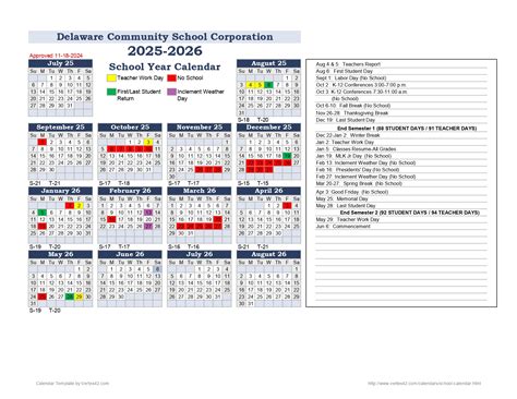 Delaware Community School Corporation Calendar 25-26 Revised [pdf ...