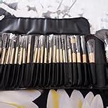 Miss U Professional Wood Make Up Brushes Sets With Leather Storage ...