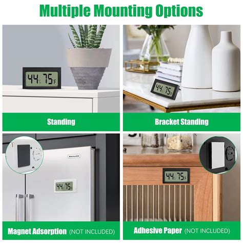 Buy 4Pcs Digital Hygrometer Thermometer,EEEkit ℃/℉ Switchable Room ...