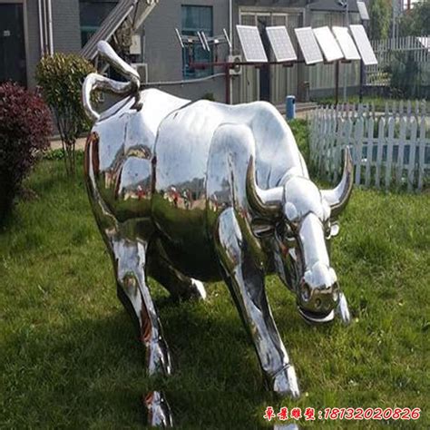 公园不锈钢动物牛 - 卓景雕塑公司
