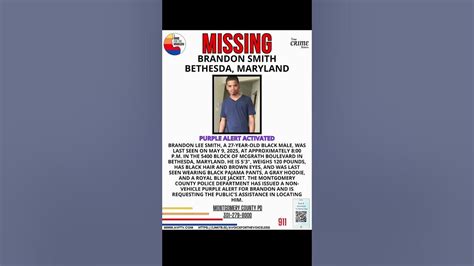 27 YEAR OLD BRANDON SMITH IS MISSING FROM BETHESDA MARYLAND!!! HELP ...