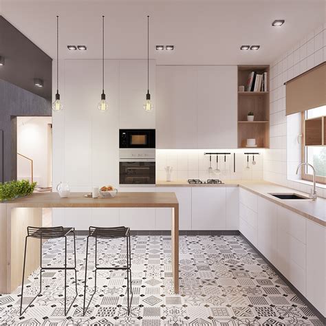 eclectic scandinavian kitchen floor tiles | Interior Design Ideas