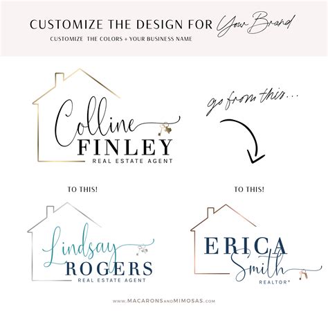 Texas Real Estate Logo Design • Macarons and Mimosas