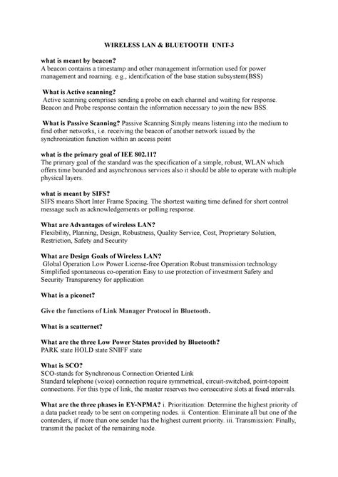 WLAN & Bluetooth QB - wireless lan - WIRELESS LAN & BLUETOOTH UNIT ...