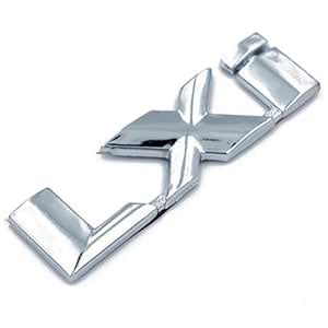 Asraw Chrome Finish LXI Car Sticker - LXI Emblem for Car (8x2 cm ...