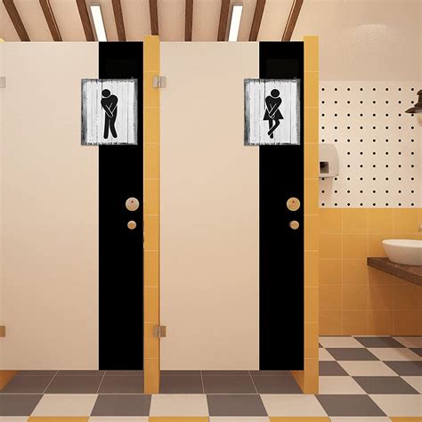 Buy Jetec Bathroom Sign Man Woman Bathroom Sign Funny Bathroom Sign ...