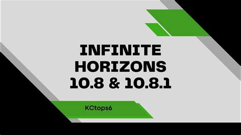 Infinite Horizons - 1.20.1-10.8, 10.8.1 | Create 6.0+ Prep, Psi ...