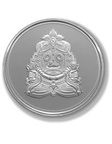 Modison Jagannath Silver Coin of 10 Grams in 24Kt 999 Purity Fineness ...