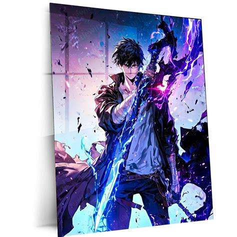 Solo Leveling Metal Poster | Sung Jin-Woo Shadow Monarch Wall Art | An ...