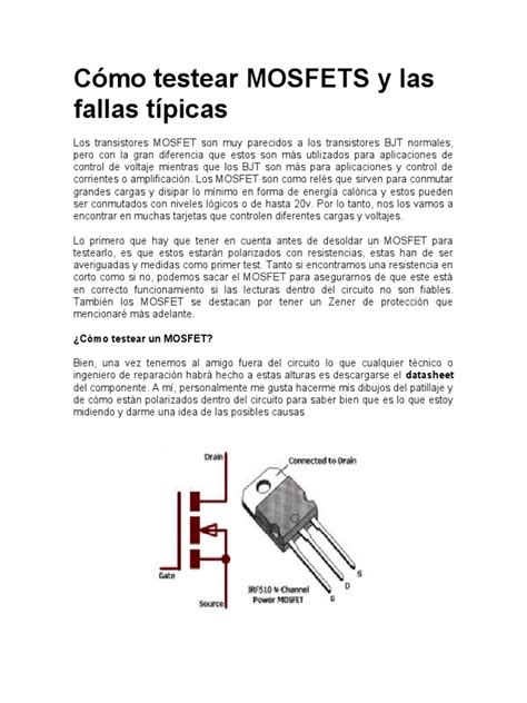 Image result for How to Test RF MOSFET Transistor