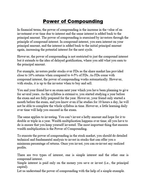 Image result for Power of Compounding Explained