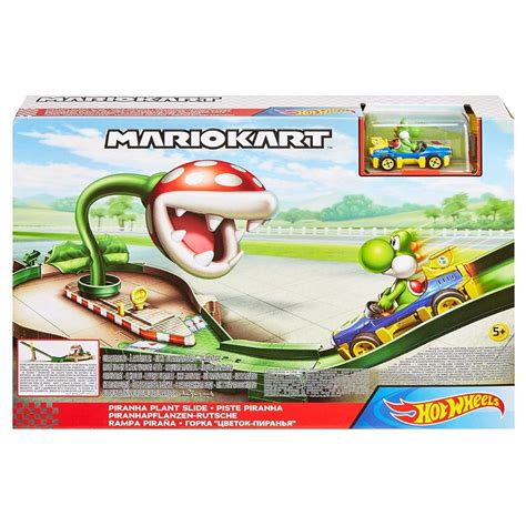 Buy Hot Wheels Mario Kart Piranha Plant Slide Track Set Online at Best ...