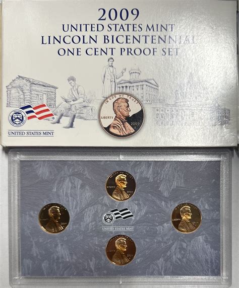 2009-S U.S. Mint Lincoln Bicentennial One Cent Proof Set - 4 Coins in ...