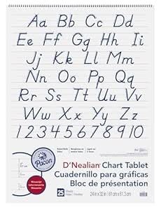 D'Nealian Chart Tablet, 24"X32", Manuscript, 25 Sheets : Amazon.in ...