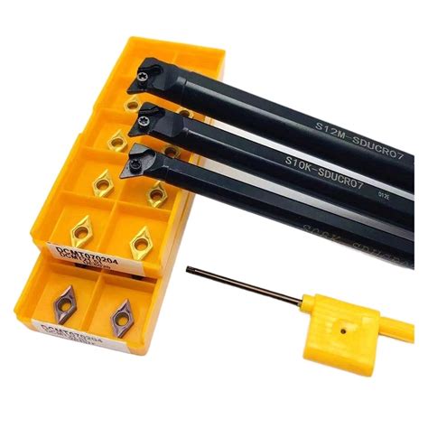 95 Degree Inner Hole CNC Turning Tool Holder + 10PCS Carbide Internal ...
