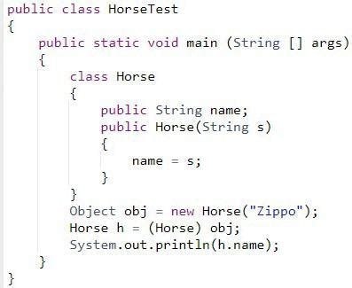 public class HorseTest { } public static void main (String [] args ...