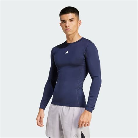 adidas TECHFIT Compression Training Long Sleeve Tee - Blue | adidas India
