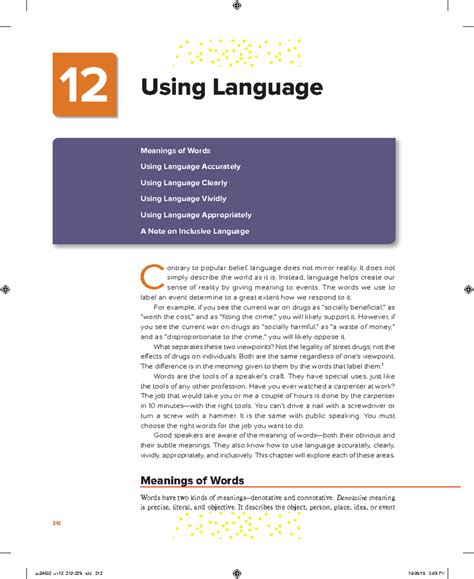 12 - Using Language: Meanings, Accuracy, Clarity, and Inclusivity - Studocu