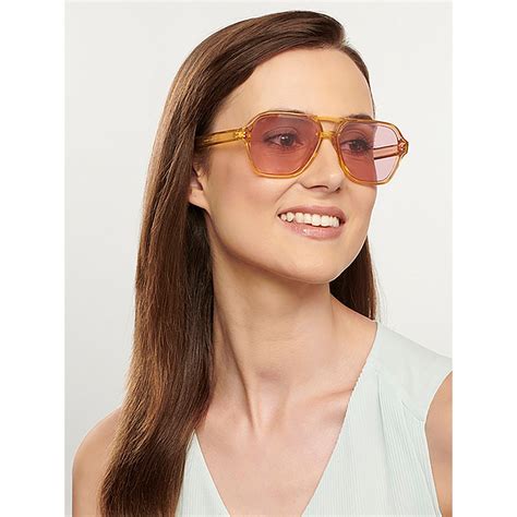 Buy Vincent Chase by Lenskart Yellow Large Irregular Sunglasses With ...