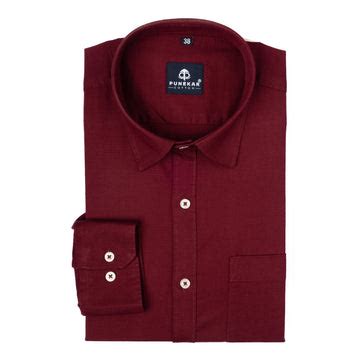 Maroon Color Cotton Linen Shirt For Men – Punekar Cotton