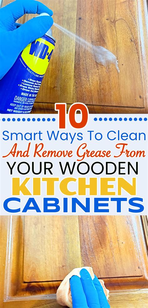 10+ Hacks to Remove Grease From Your Wooden Kitchen Cabinet | Cleaning ...