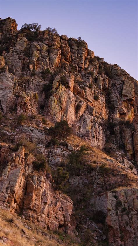 Download wallpaper 1080x1920 mountain, rock, stones, grass, dry, nature ...