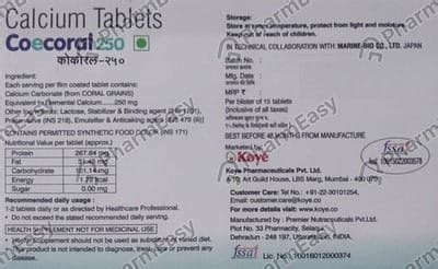 Coecoral 250 MG Tablet (15): Uses, Side Effects, Price & Dosage | PharmEasy