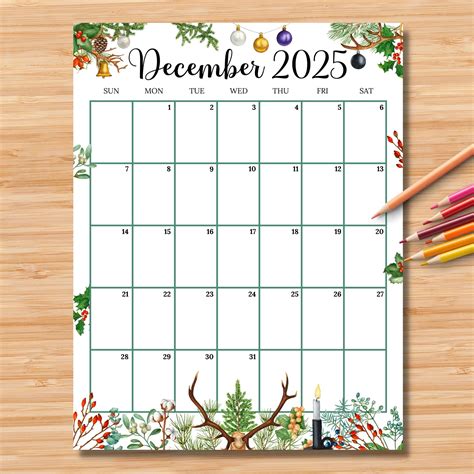 December 2025 Vertical Calendar - Printable Calendar 2026