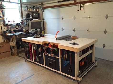 Diy rolling table saw stand ~ Young And Invent