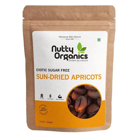 Nutty Organics 100% Natural Sun-Dried Seedless Apricots |Khumani ...