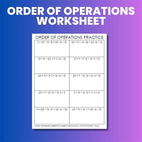 Grade 5 Order of Operations Worksheets | Free Math Worksheets ...