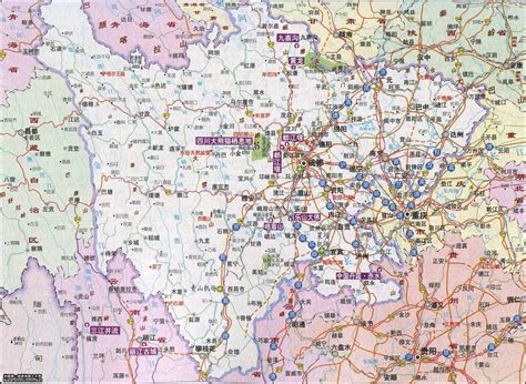 四川省旅游景点交通地图