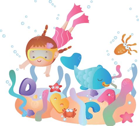 Fondo Digital Ingles Buceo Niños, Antecedentes, Calamar, Muchachas ...