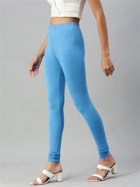 Prisma Churidar Leggings in Peacock Blue - Trendy and Comfortable