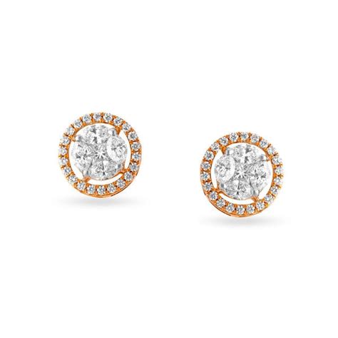 Glamorous Diamond Stud Earrings