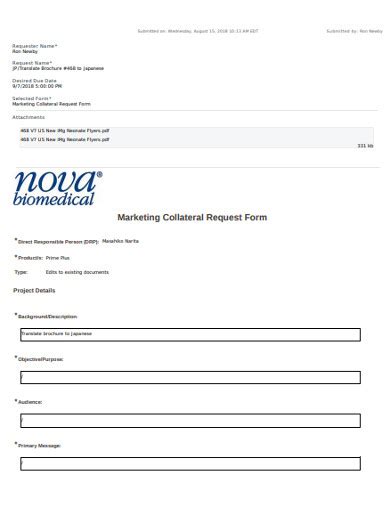 Marketing Material Request Form 的图像结果