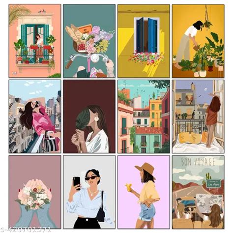 Set of 12 Aesthetic Women Art Posters | A4 Size – Xavi's World