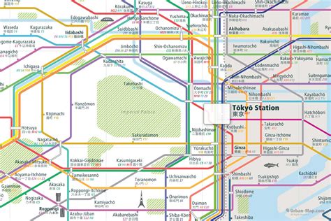 Tokyo Rail Map - City train route map, your offline travel guide