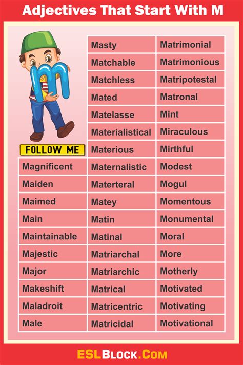 Adjectives That Start With M – English as a Second Language