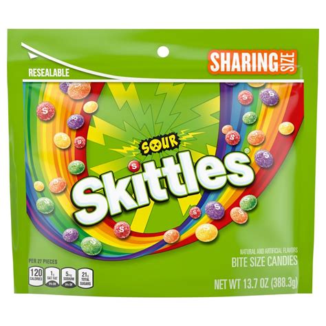 Amazon.com : SKITTLES Sour Chewy Candy, Share Size, 13.7 Oz Bag (Pack ...