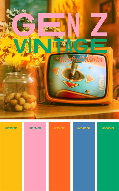 Gen Z Vintage 70s Color Palette | Color palette bright, Color design ...