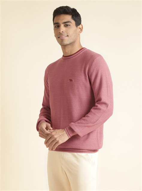 Buy Dusty Azaela Pullover | Casual Pink Structure Shirts for Men Online ...