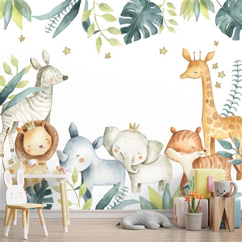 Cute Animal Design Wallpaper for Nursery Rooms | Life n Colors