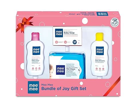 Mee Mee Bundle of Joy Gift Set for New Born Baby with Baby Bathing kit ...