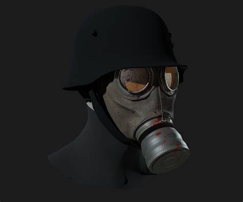 German Soldier Ww1 Gas Mask