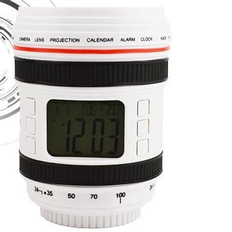 Buy House of Quirk Camera Lens Shaped Music & Calendar Digital Alarm ...