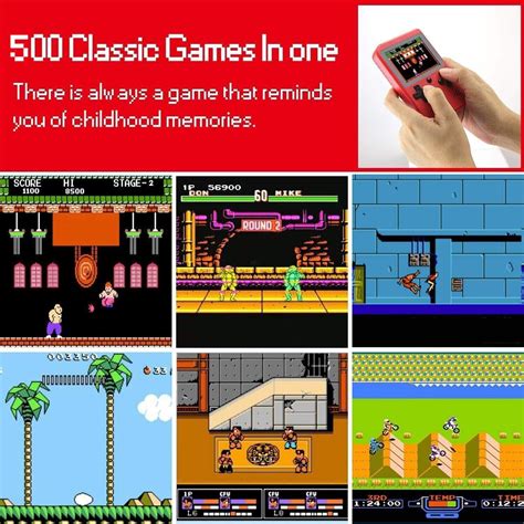 Buy Handheld Game Console, Retro Mini Game Player,500 Classical FC ...