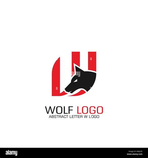 Letter W graphic, wolf logo template. flat logo design Stock Vector Image & Art - Alamy