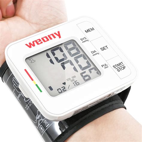 Amazon.com: WEONY Portable Blood Pressure Monitor Wrist, Adjustable Wrist Blood Pressure Cuff 5. ...